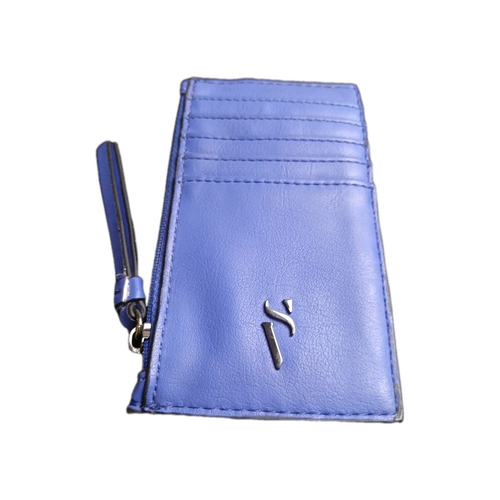 Simply Vera Wang ID Holds 5 Credit Cards Wallet/Coin Fx Leather Purple 5X3 #1540